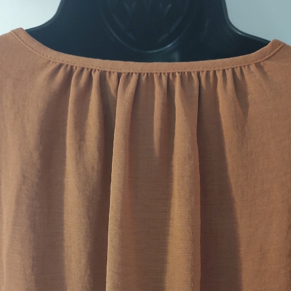 Nine West Puff Sleeve Blouse with Mandarin Collar - Picture 6 of 10